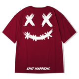 T-shirt homme streetwear | T-shirt oversize hip hop | T-shirt été manches courtes | T-shirt coton homme loose | T-shirt smile Harajuku | T-shirt homme décontracté | T-shirt imprimé sourire | T-shirt hip hop 2022 | T-shirt streetwear coton | T-shirt homme mode loose