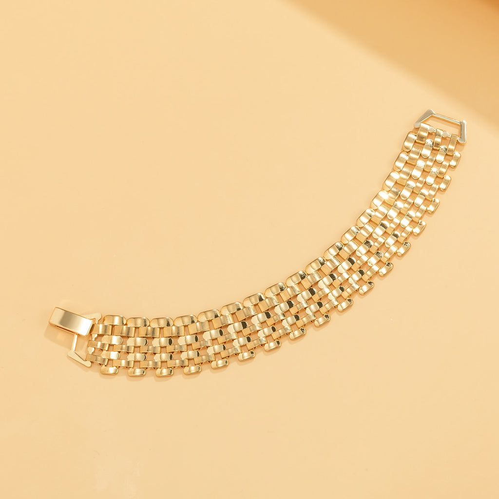 Bracelet large punk femme | Bracelet chaîne épaisse tendance | Bracelet main chunky mode | Bijoux punk femme 2022 | Bracelet style large maille | Bracelet chunky femme cadeau | Bracelet main épais mode | Bracelet punk tendance 2022 | Bijoux femme large chaîne | Bracelet mode femme chunky