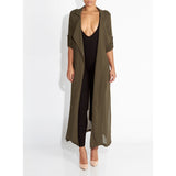 Kimono long plage femme | Gilet chiffon léger été | Veste fluide protection solaire | Cardigan long transparent femme | Manteau drapé léger été | Blouse plage voile légère | Châle long femme confortable | Veste fine couleur unie femme | Gilet de plage en chiffon | Manteau léger femme été