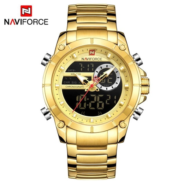 Montre homme militaire NAVIFORCE | Montre sport homme étanche | Montre quartz homme or | Montre NAVIFORCE double affichage | Montre acier homme sportive | Montre militaire homme waterproof | Montre homme quartz or NAVIFORCE | Montre sport étanche NAVIFORCE | Montre homme style militaire | Montre NAVIFORCE 9163 homme

