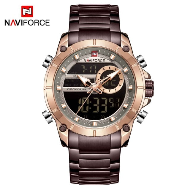 Montre homme militaire NAVIFORCE | Montre sport homme étanche | Montre quartz homme or | Montre NAVIFORCE double affichage | Montre acier homme sportive | Montre militaire homme waterproof | Montre homme quartz or NAVIFORCE | Montre sport étanche NAVIFORCE | Montre homme style militaire | Montre NAVIFORCE 9163 homme

