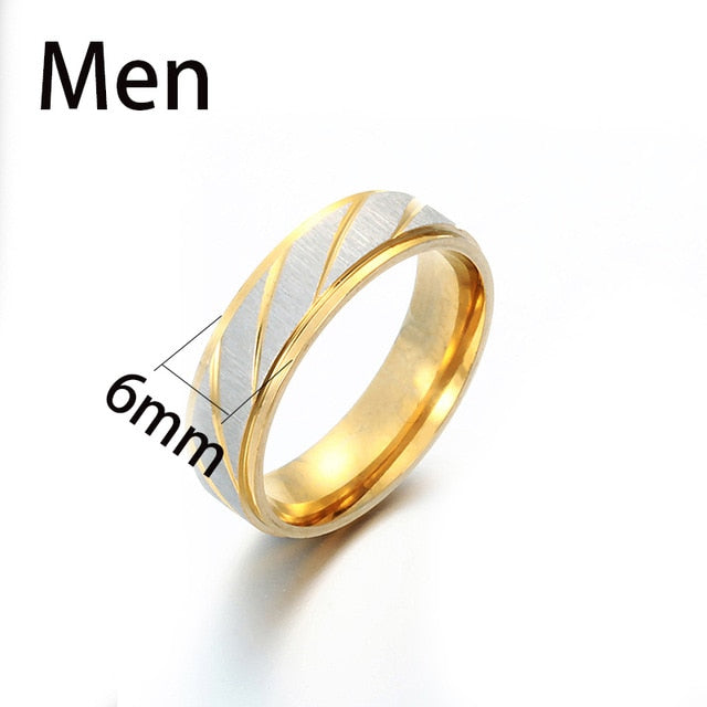 Bague couple acier titane | Bague vague dorée amour | Bague infinie homme femme | Anneau couple doré mariage | Bague alliance motif vague | Bague engagement acier or | Bijou couple anneaux titane | Bague homme femme infinie | Cadeau bague couple mariage | Bague de fiançailles acier