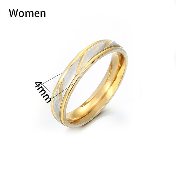 Bague couple acier titane | Bague vague dorée amour | Bague infinie homme femme | Anneau couple doré mariage | Bague alliance motif vague | Bague engagement acier or | Bijou couple anneaux titane | Bague homme femme infinie | Cadeau bague couple mariage | Bague de fiançailles acier