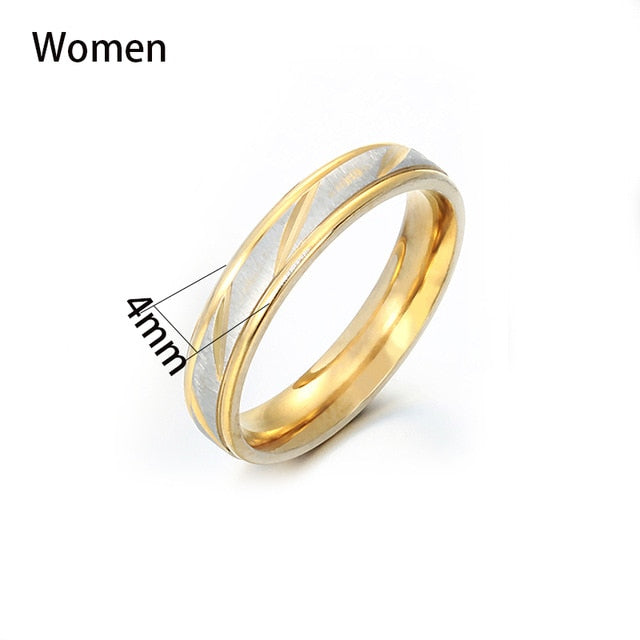Bague couple acier titane | Bague vague dorée amour | Bague infinie homme femme | Anneau couple doré mariage | Bague alliance motif vague | Bague engagement acier or | Bijou couple anneaux titane | Bague homme femme infinie | Cadeau bague couple mariage | Bague de fiançailles acier