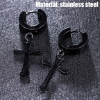 Boucles d'oreilles croix femme | Boucles pendantes style punk | Bijoux croix femme tendance | Boucles drop croix modernes | Boucles cartilage croix | Boucles d’oreilles punk femme | Boucles pendantes mode 2020 | Boucles d’oreilles croix élégantes | Aretes de mujer croix | Bijoux croix style moderne