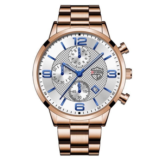 Montre homme luxe | Montre quartz acier | Montre bracelet sport | Montre homme élégante | Montre acier inoxydable | Montre homme calendrier | Montre business homme | Montre sportive homme | Relogio masculino | Montre homme tendance